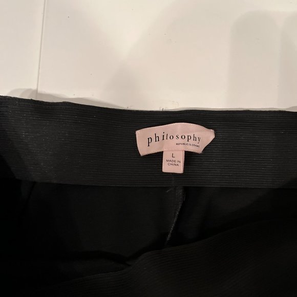 Philosophy Gray Checkered Elastic‎ Waist Pants – Size Large - Picture 6 of 12